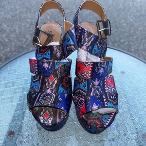 Shi by JOURNEYS Colorful Geometric Sandals